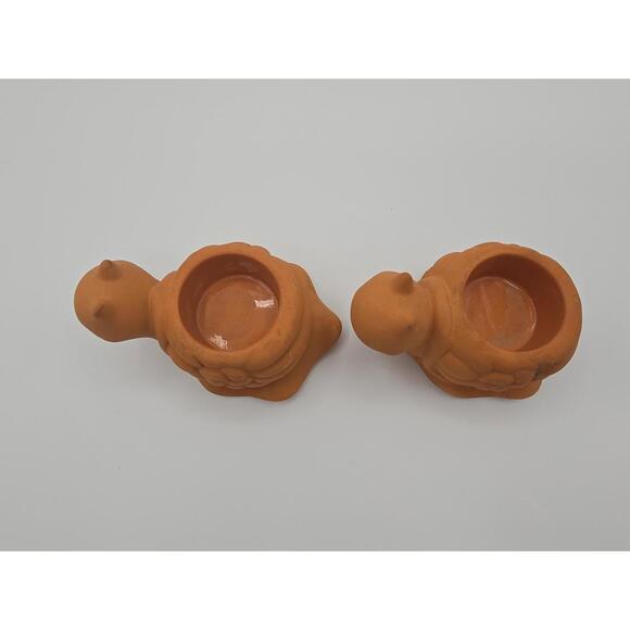 Set of 2 Vintage PartyLite Terracotta Snails Tea Light Candle Holders - Picture 8 of 9